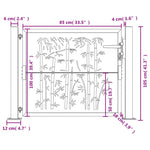Poort Met Bamboe-Ontwerp Cortenstaal