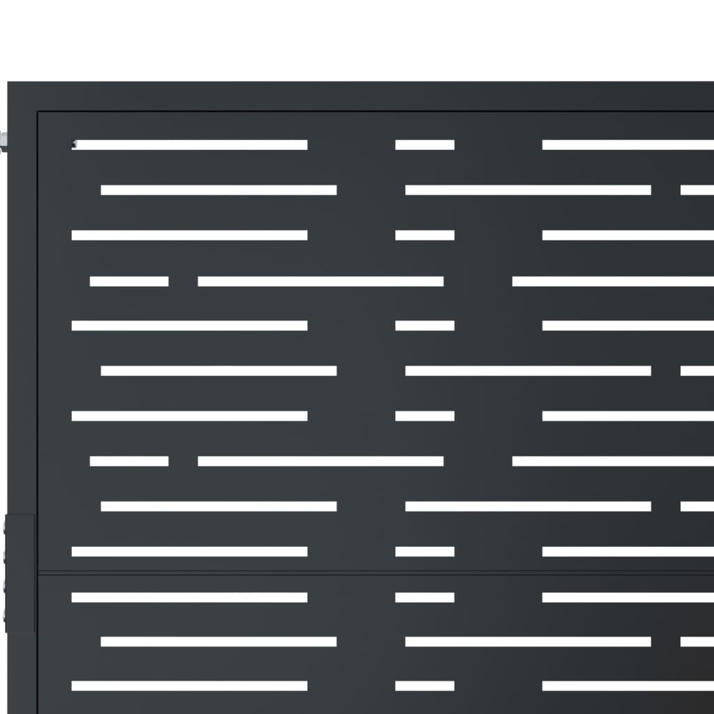 Poort Met Vierkantontwerp Staal Antracietkleurig