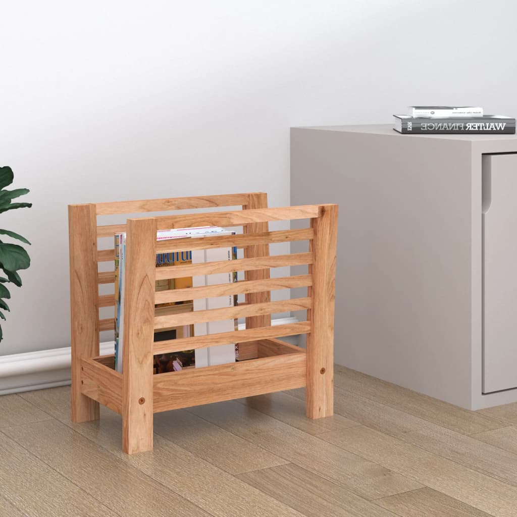 Tijdschriftenrek 40X26,5X38,5 Cm Massief Walnotenhout