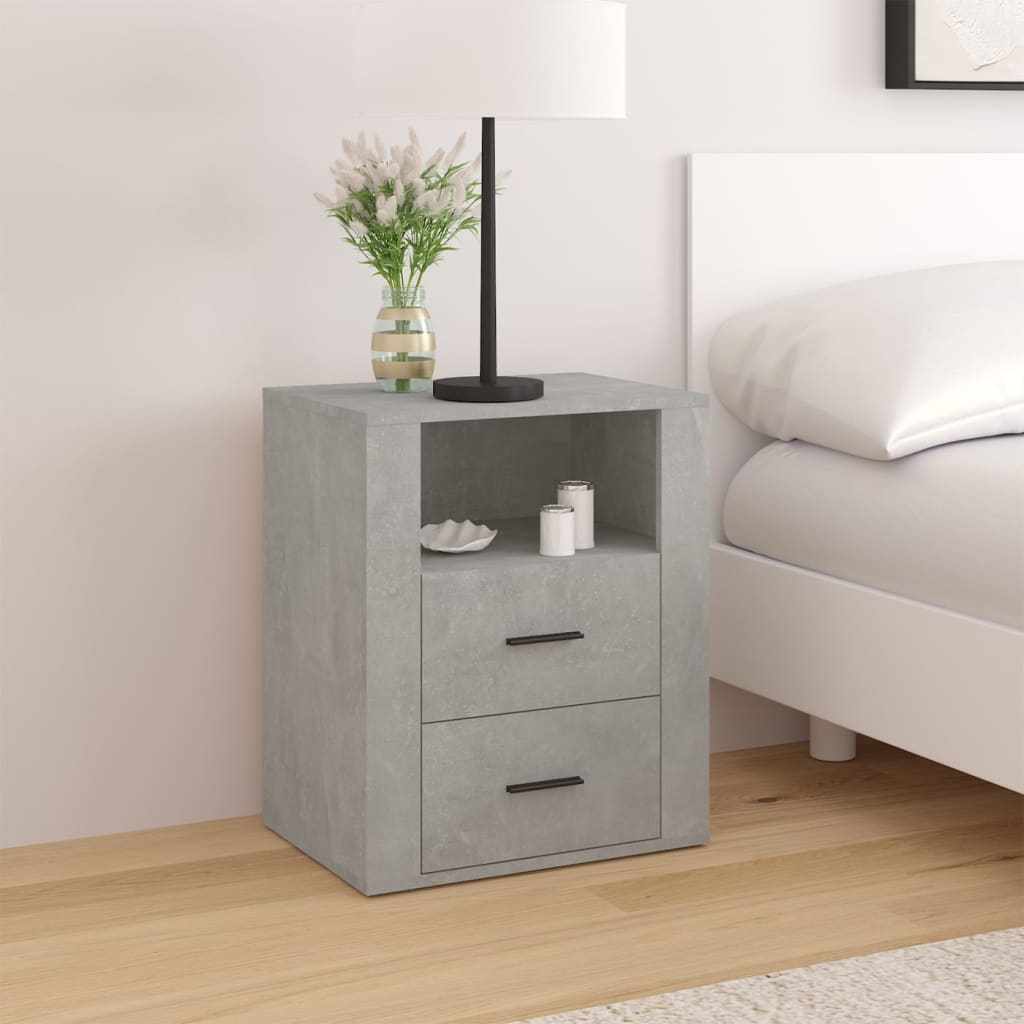 Nachtkastje 50X36X60 Cm Bewerkt Hout Kleurig
