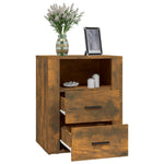 Nachtkastje 50X36X60 Cm Bewerkt Hout Kleurig