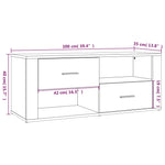 Tv-Meubel 00X35X40 Cm Bewerkt Hout