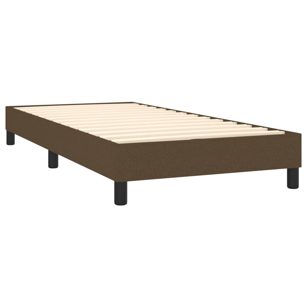 Bedframe Zonder Matras Stof Donkerbruin