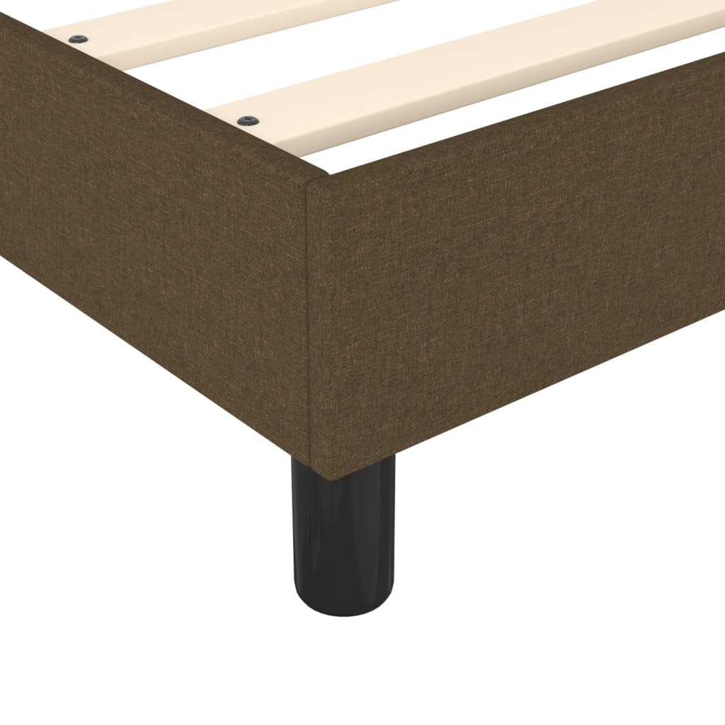 Bedframe Zonder Matras Stof Donkerbruin