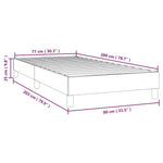 Bedframe Zonder Matras Stof Lichtgrijs