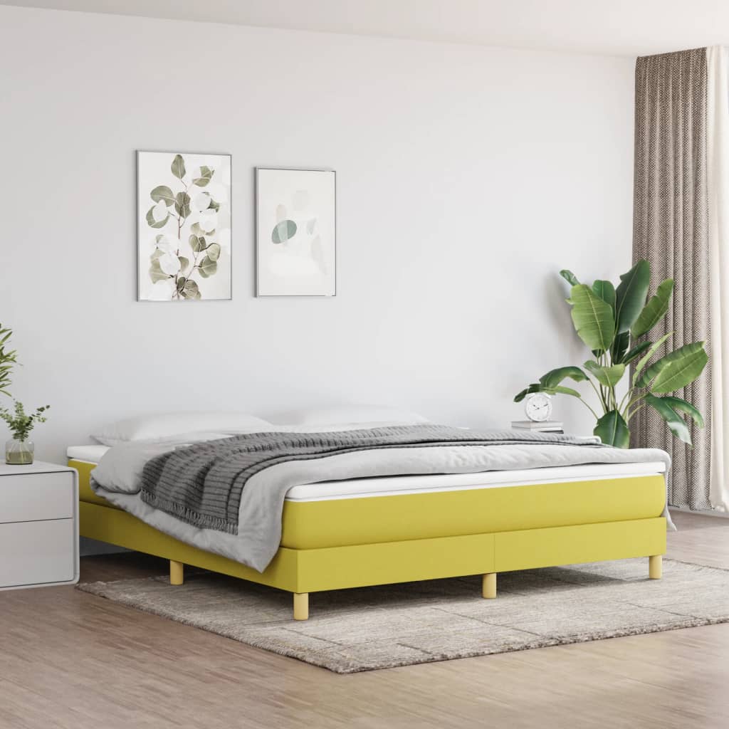 Bedframe Zonder Matras Stof Groen