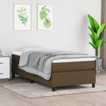 Bedframe Zonder Matras Stof Donkerbruin