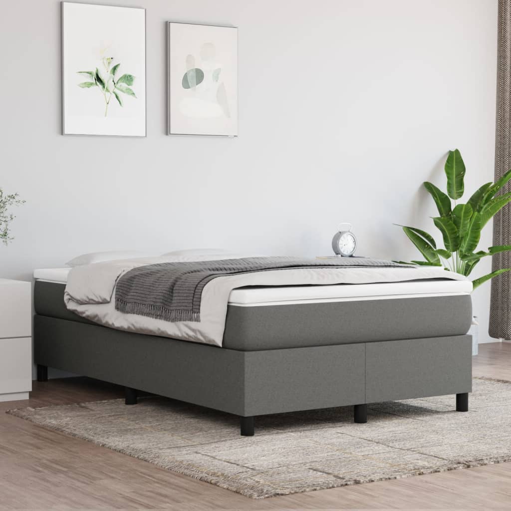 Bedframe Zonder Matras Stof Donkergrijs