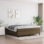 Bedframe Zonder Matras Stof Donkerbruin