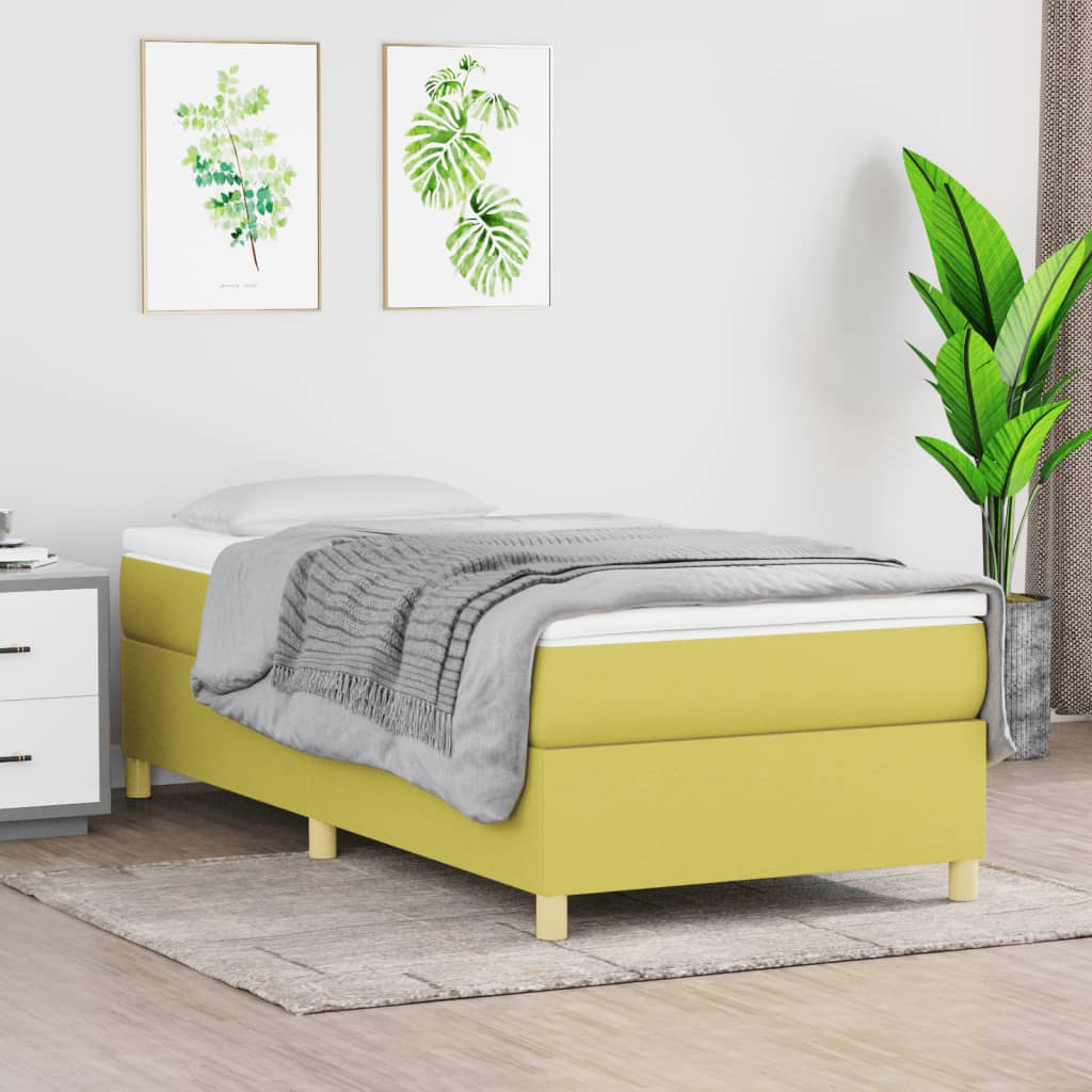 Bedframe Zonder Matras Stof Groen