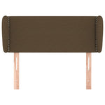 Hoofdbord Met Randen Stof Donkerbruin