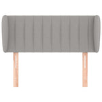 Hoofdbord Met Randen Stof Lichtgrijs