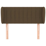 Hoofdbord Met Randen Stof Donkerbruin