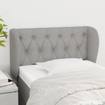 Hoofdbord Met Randen Stof Lichtgrijs