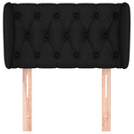 Hoofdbord Met Randen Stof Zwart