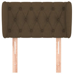 Hoofdbord Met Randen Stof Donkerbruin