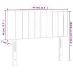 Hoofdbord Led Stof Donkerbruin