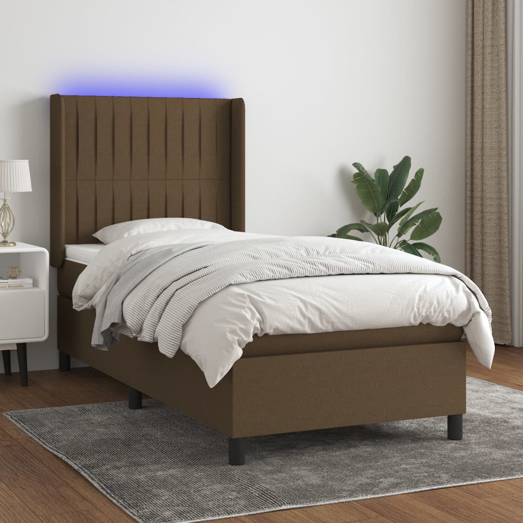 Boxspring Met Matras En Led Stof