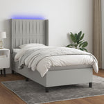 Boxspring Met Matras En Led Stof