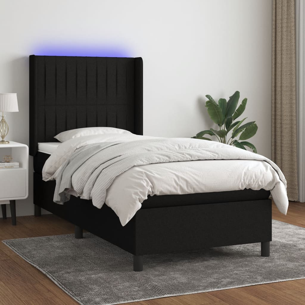 Boxspring Met Matras En Led Stof