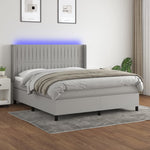 Boxspring Met Matras En Led Stof
