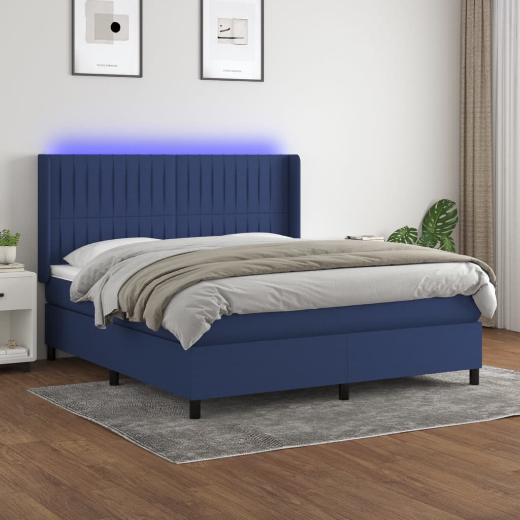 Boxspring Met Matras En Led Stof