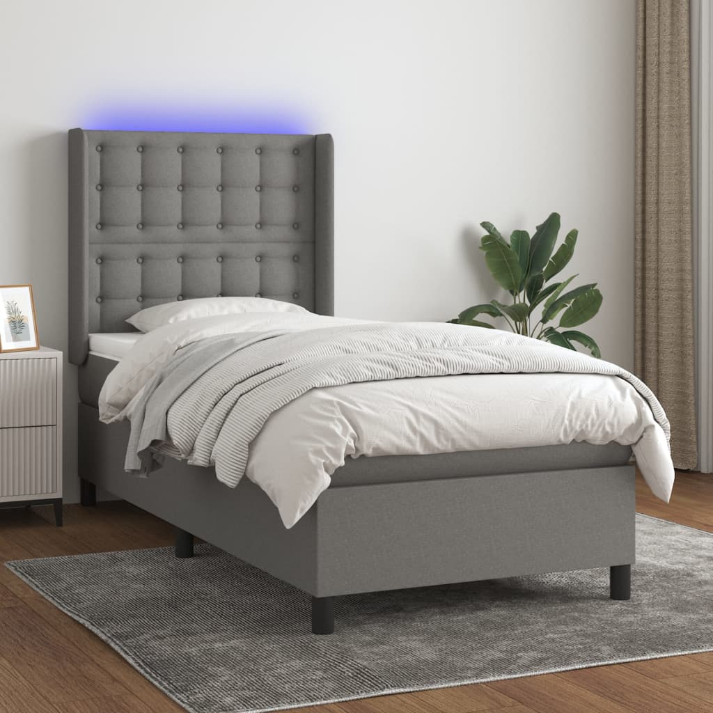 Boxspring Met Matras En Led Stof