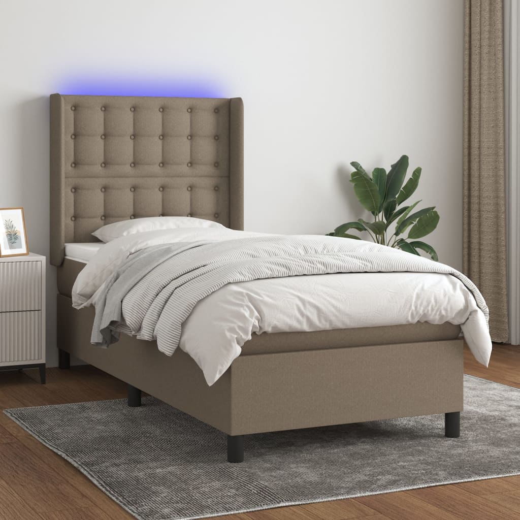 Boxspring Met Matras En Led Stof
