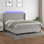 Boxspring Met Matras En Led Stof