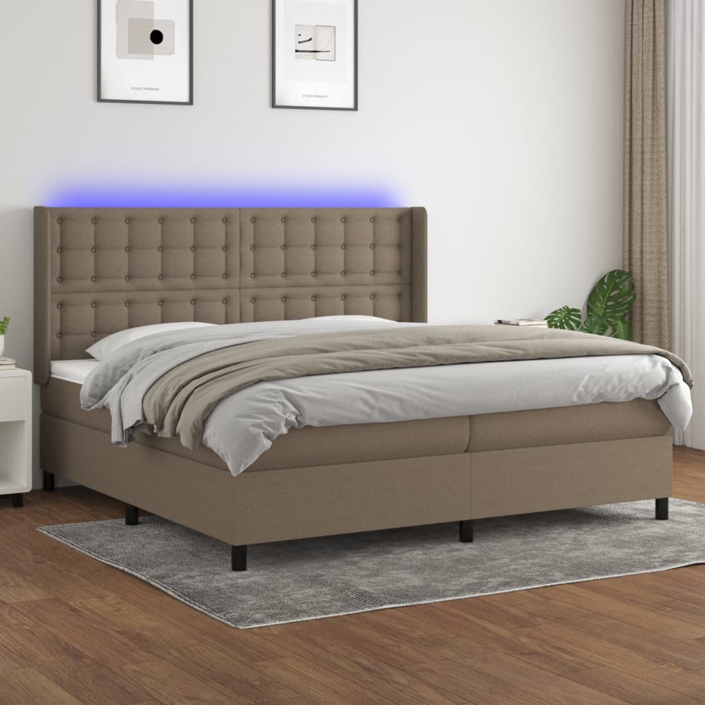 Boxspring Met Matras En Led Stof