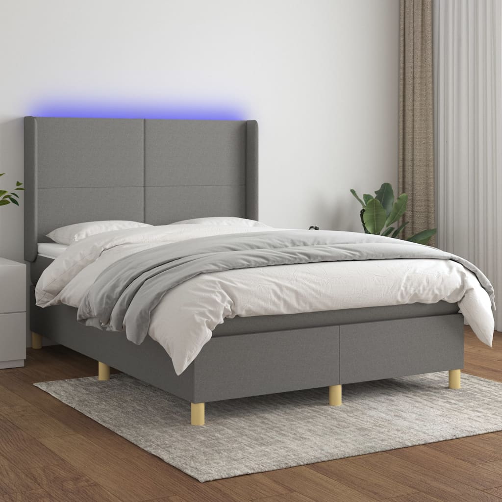 Boxspring Met Matras En Led Stof