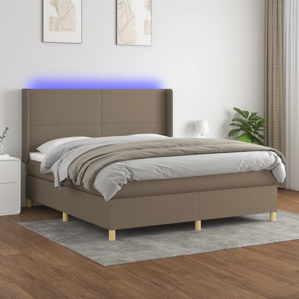 Boxspring Met Matras En Led Stof