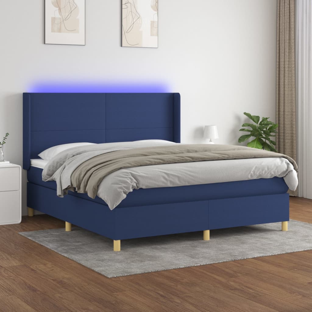 Boxspring Met Matras En Led Stof