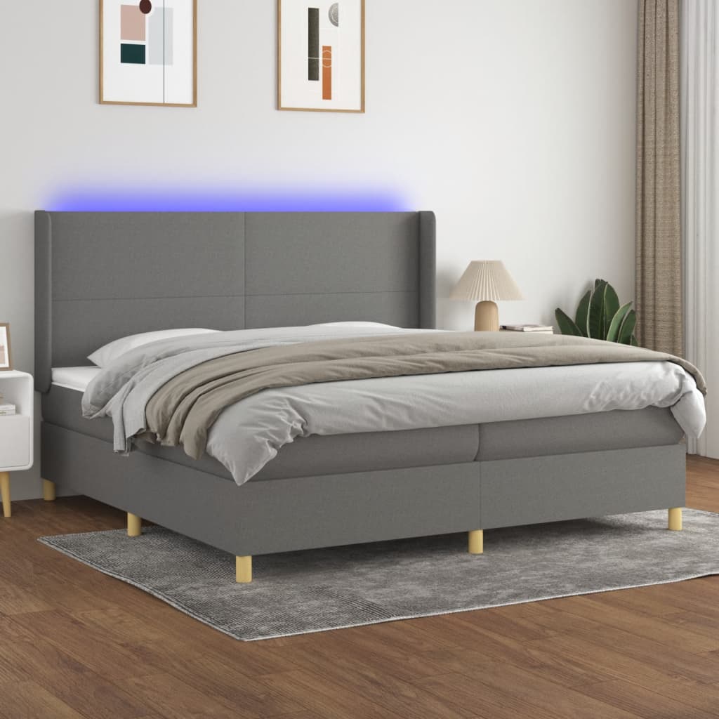 Boxspring Met Matras En Led Stof
