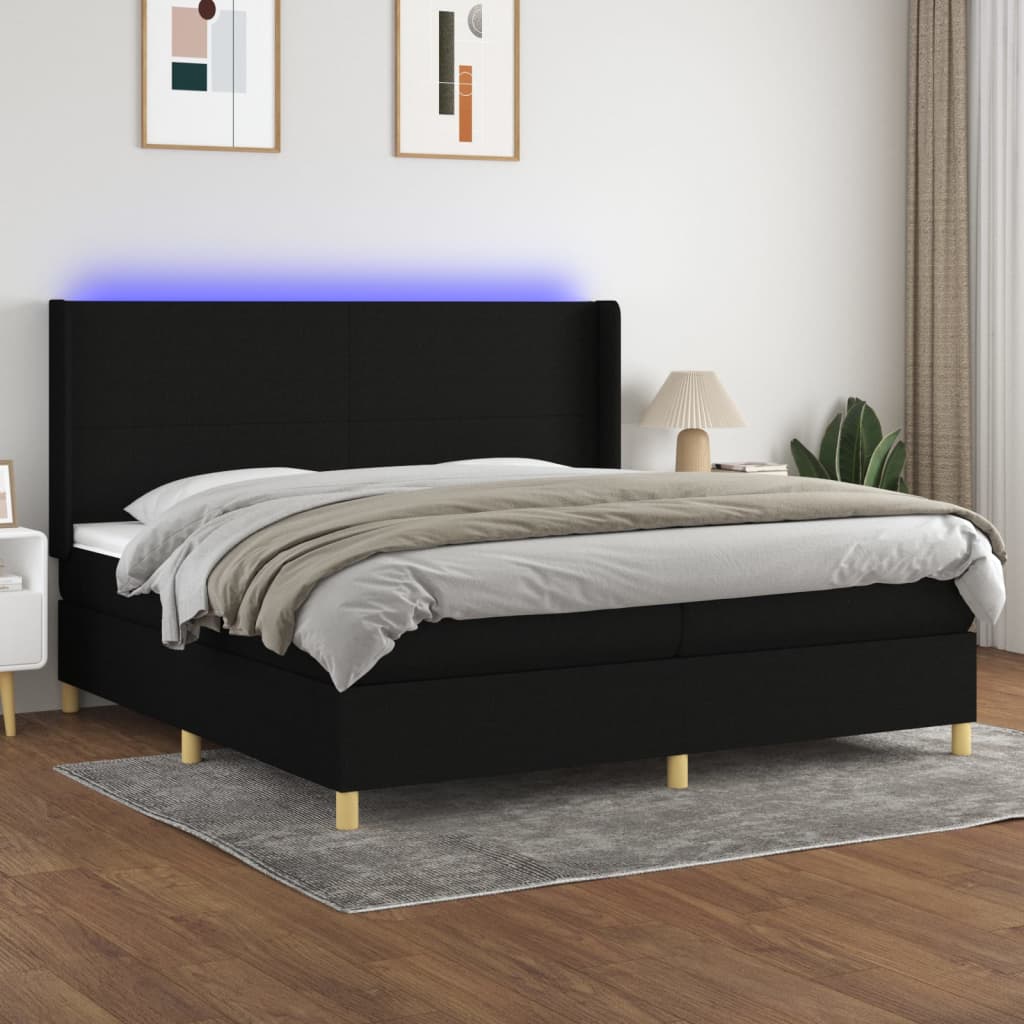 Boxspring Met Matras En Led Stof