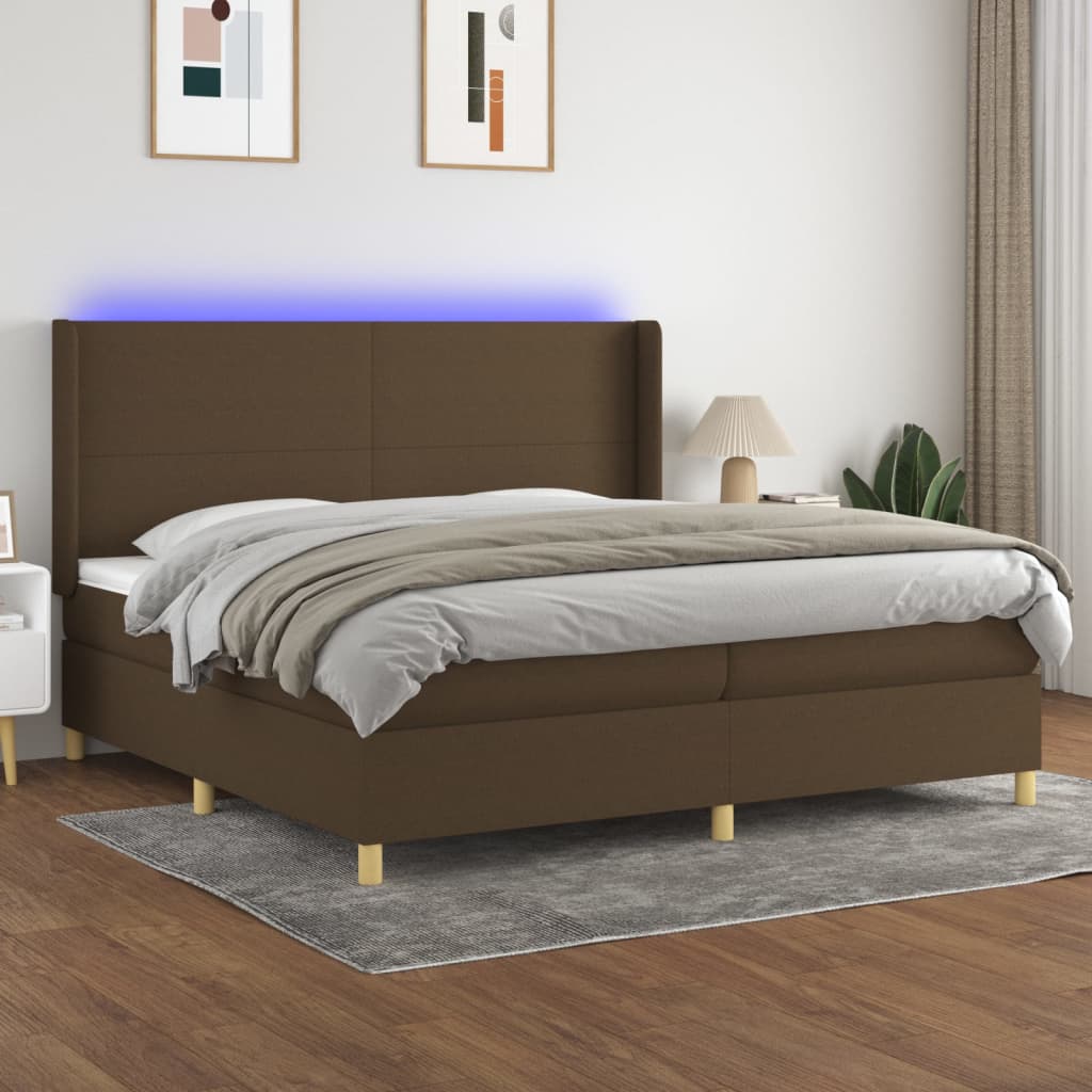 Boxspring Met Matras En Led Stof