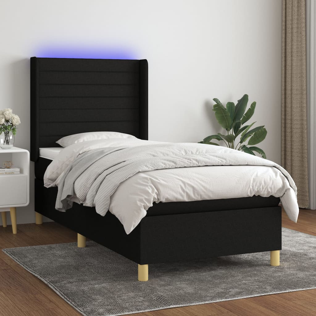 Boxspring Met Matras En Led Stof