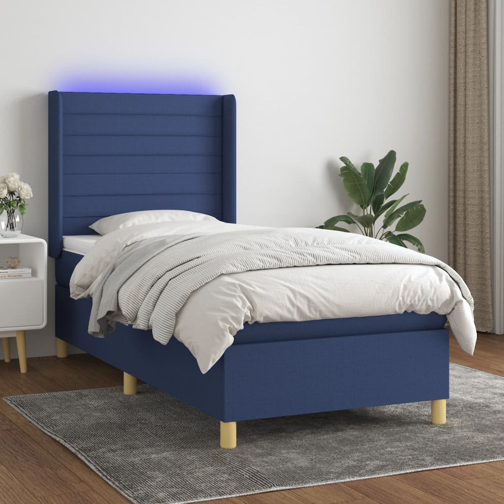 Boxspring Met Matras En Led Stof
