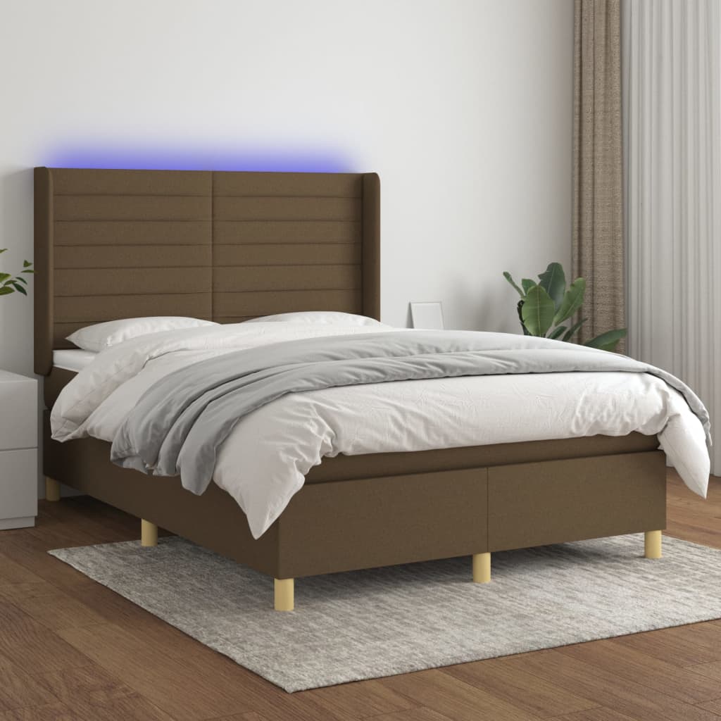 Boxspring Met Matras En Led Stof