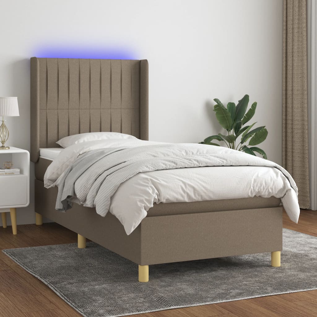 Boxspring Met Matras En Led Stof