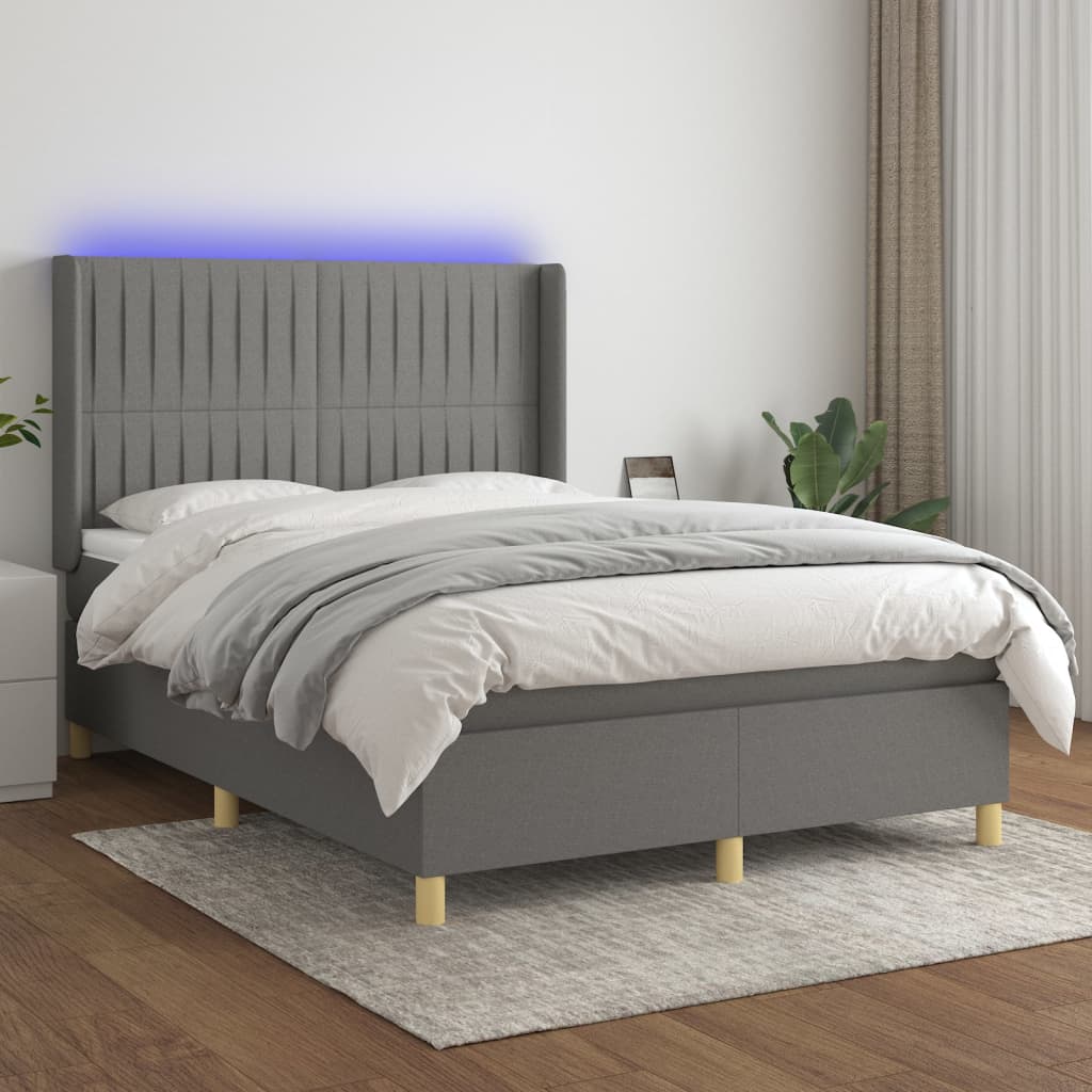Boxspring Met Matras En Led Stof
