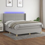 Boxspring Met Matras En Led Stof