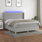 Boxspring Met Matras En Led Stof