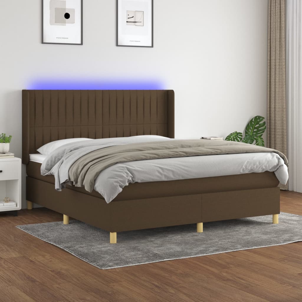 Boxspring Met Matras En Led Stof