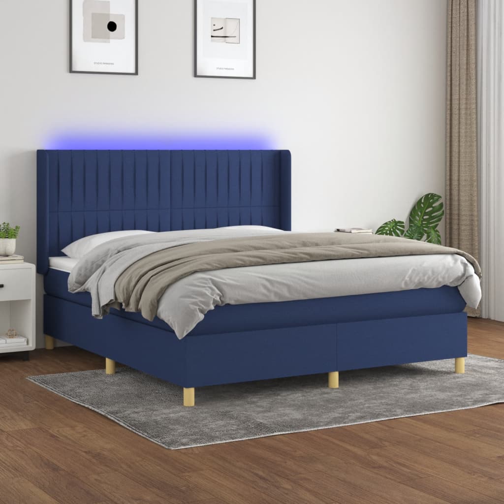 Boxspring Met Matras En Led Stof