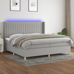 Boxspring Met Matras En Led Stof