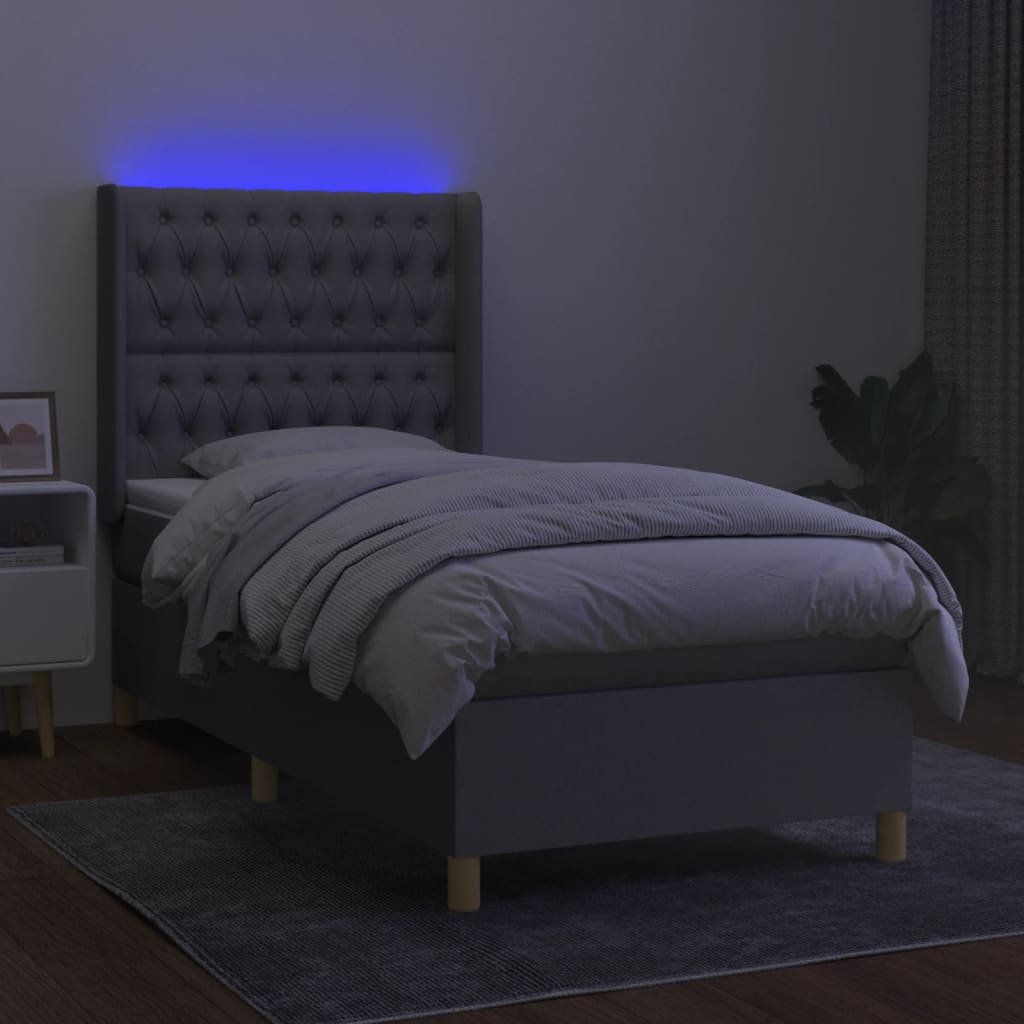 Boxspring Met Matras En Led Stof