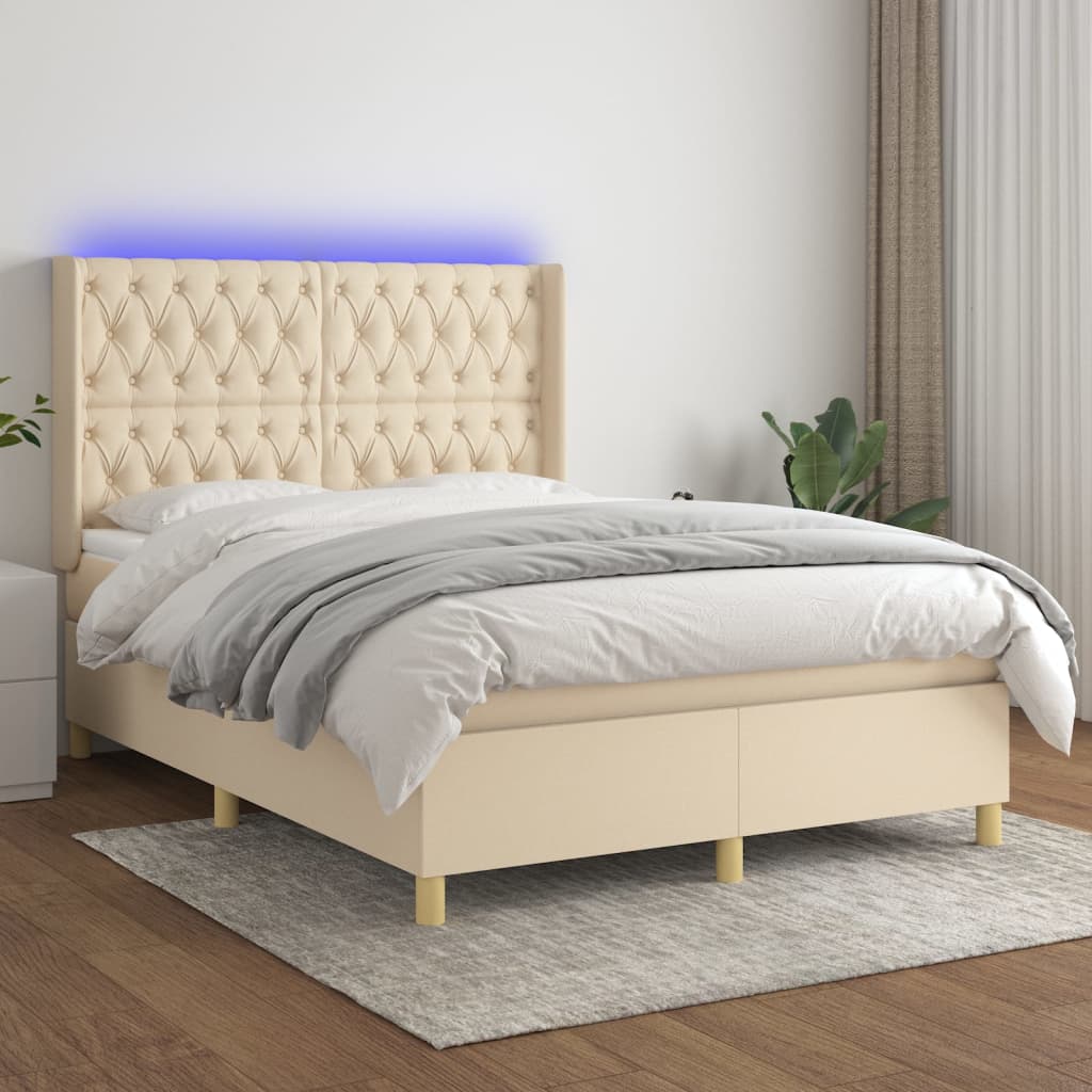 Boxspring Met Matras En Led Stof