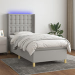 Boxspring Met Matras En Led Stof