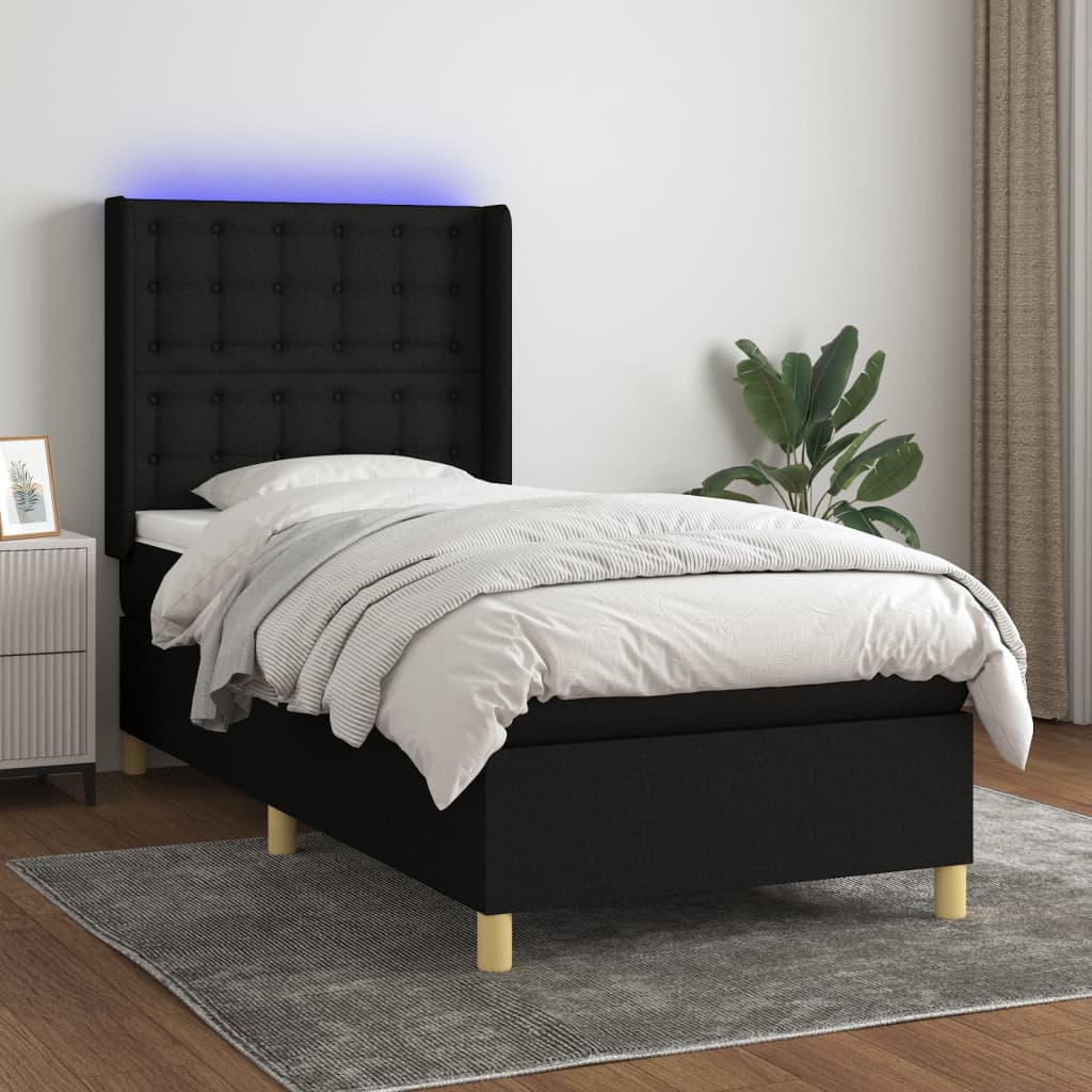 Boxspring Met Matras En Led Stof